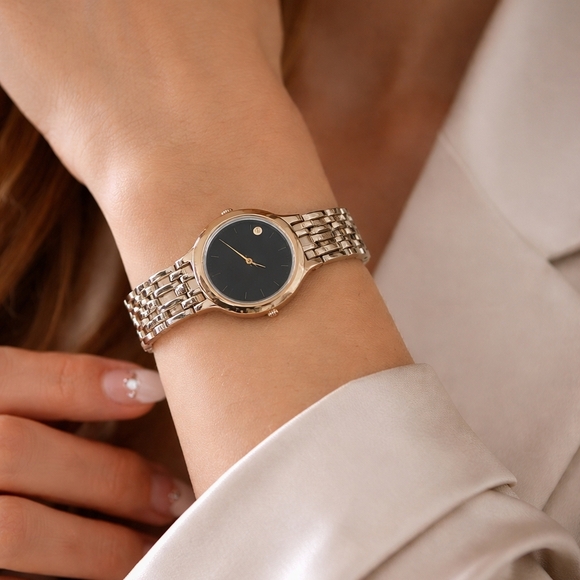 Movado Accessories - Authentic Vintage Swiss Quartz Movado Watch Silver & Gold Tone Runs!